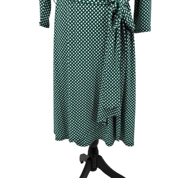 41 Hawthorn Surplice Jersey‎ Long Sleeve Wrap Dress W/ Tie Belt Green Size XL - Picture 4 of 9